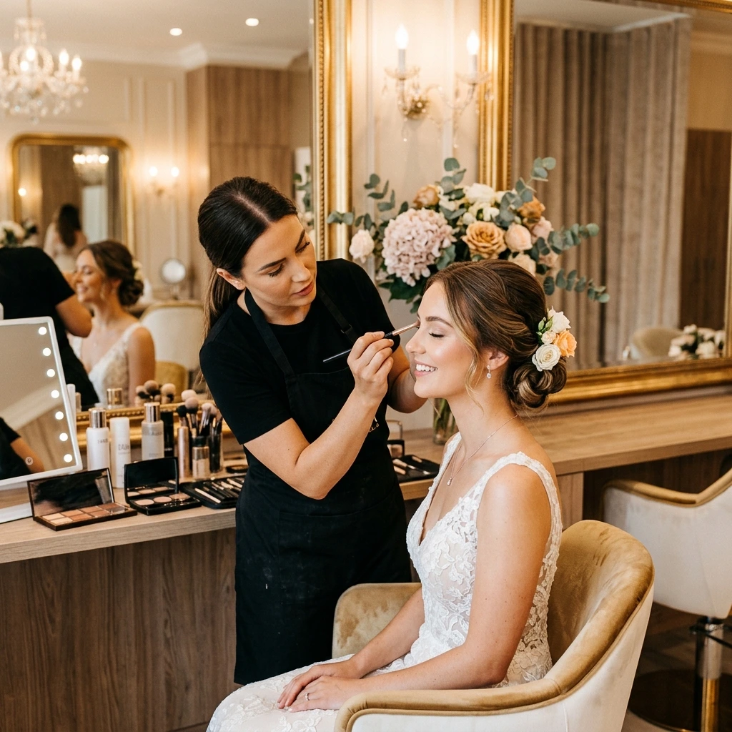 Bridal Makeup treatment at Dream Touch Salon